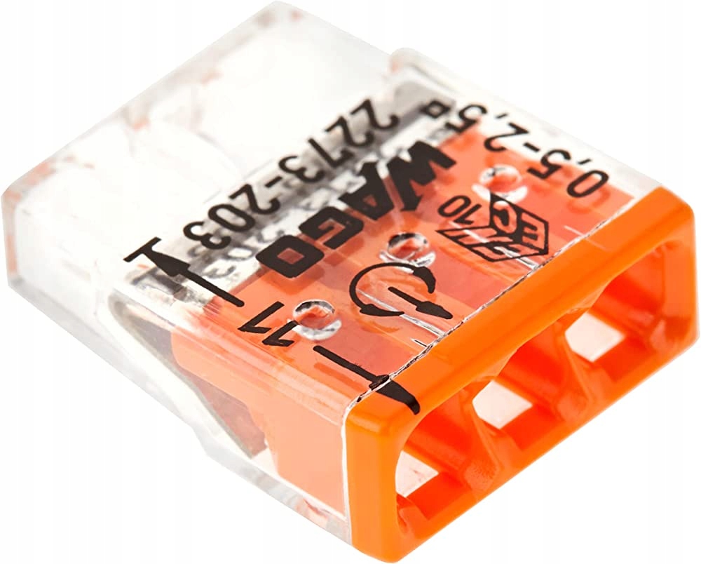 

Wago Szybkozłączka Na Drut 3x2,5 2273-203 10 szt.