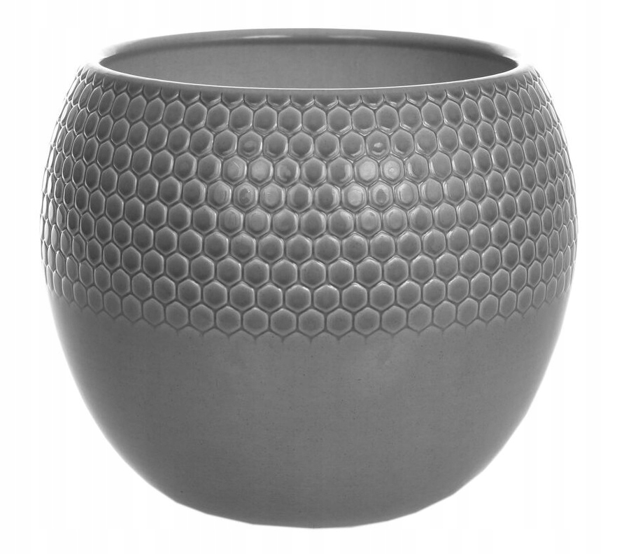 

Doniczka Ceramiczna Osłonka Kula Grafitowa 14 CM