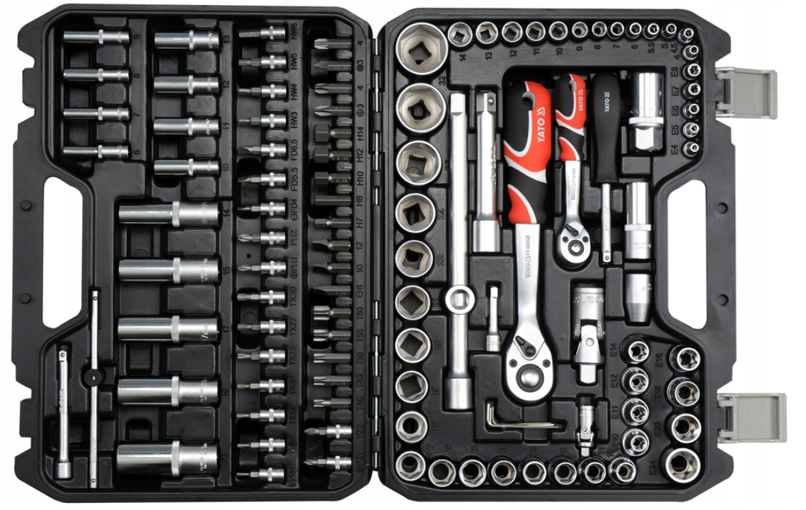 Zestaw narzędziowy grzechotki 108 części Yato YT-38791 XXL Liczba elementów w zestawie 108