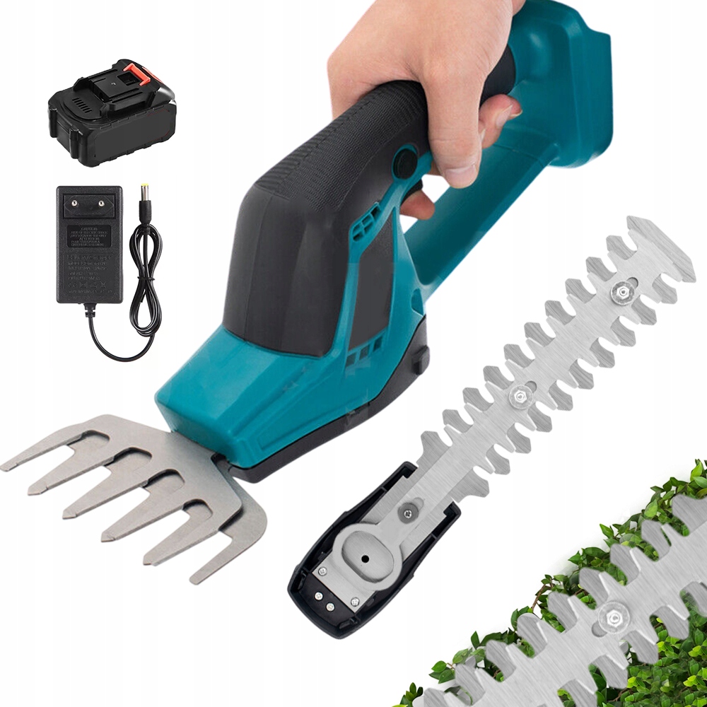 Akumulátorové Nůžky Na Trávy A Živý Plot 18 V, Sada Zastřihovačů Zahradní nůžky 2600 mAh