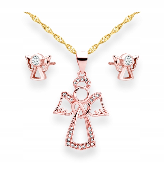 PAMIĄTKA CHRZTU CHRZEST RÓŻOWY ANIOŁEK ANIOŁ STRÓŻ Kod producenta Prezent na Chrzest AmicoPrint-KPS-C58