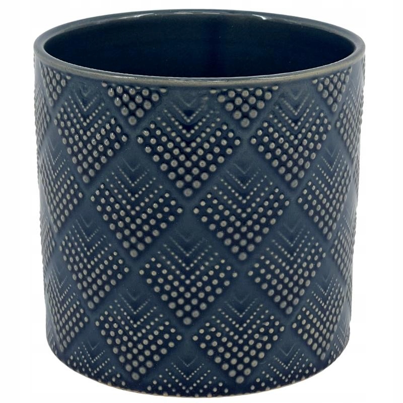 

Vintage granatowa osłonka na doniczkę 23 kropelki