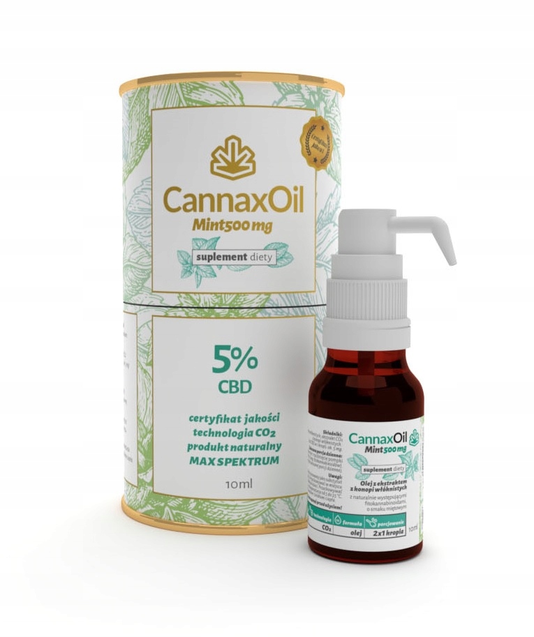 

Cannax Oil Red Mint olej konopny mięta Cbd 500 mg