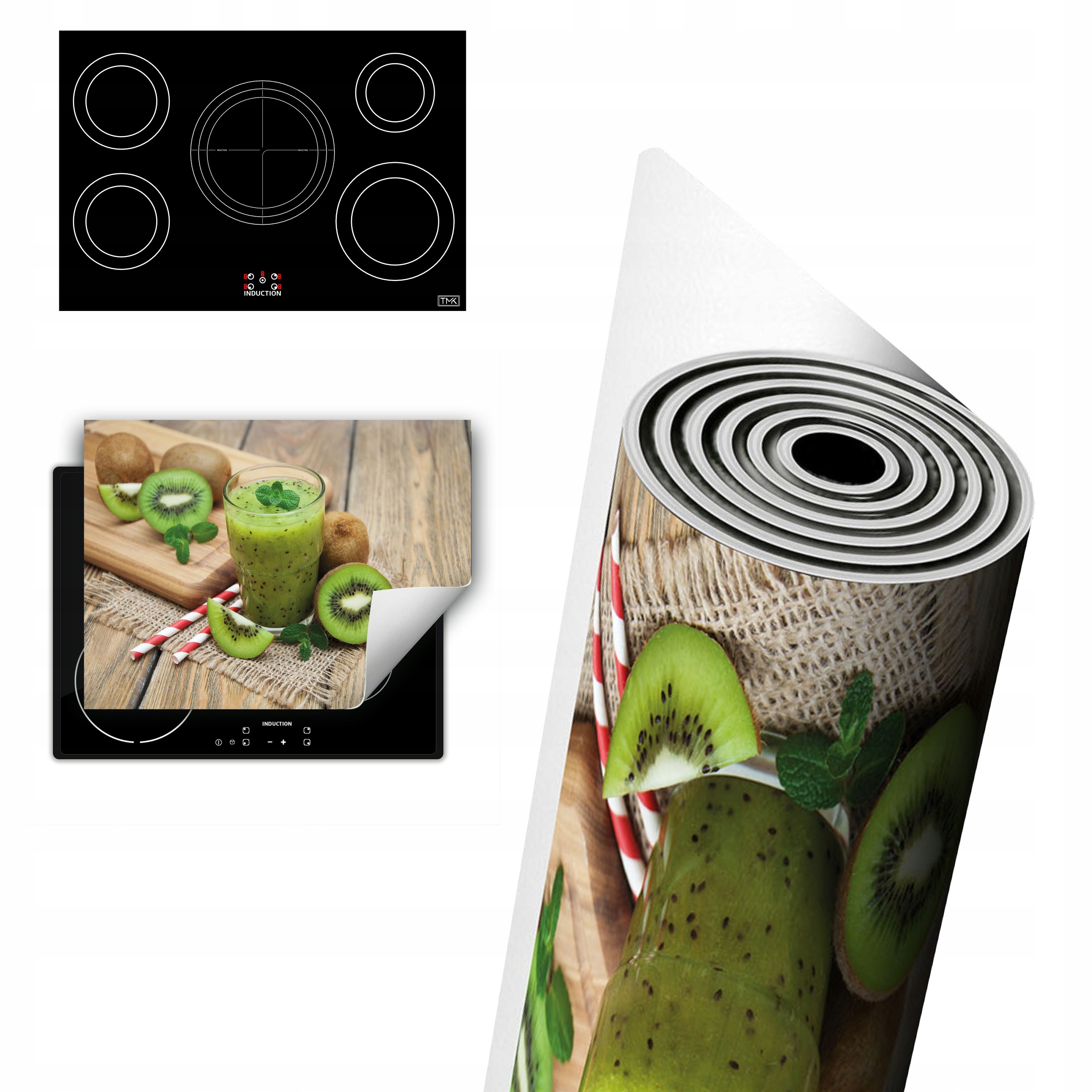 Vinylová Ochrana Na Indukci Pracovní Desky 80x52 Kiwi dřevo