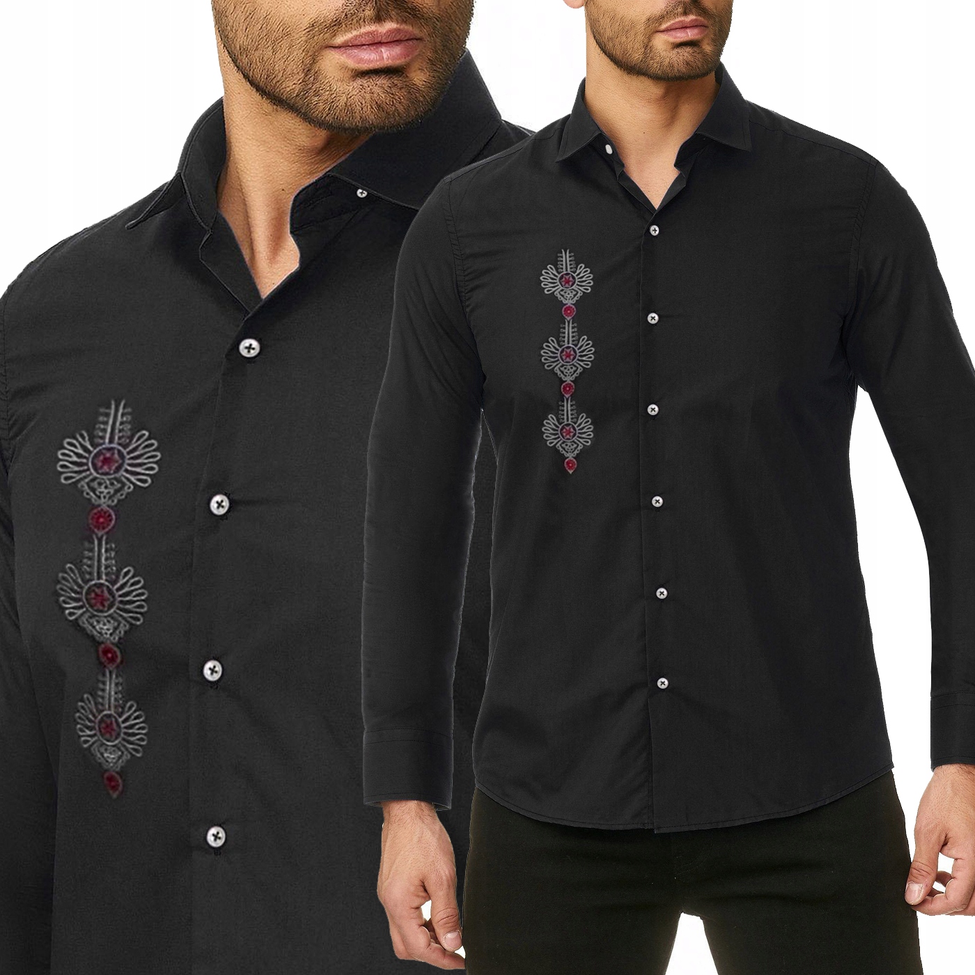 Pánská vyšívaná košile s výšivkou Parzenice Regular Plus Size