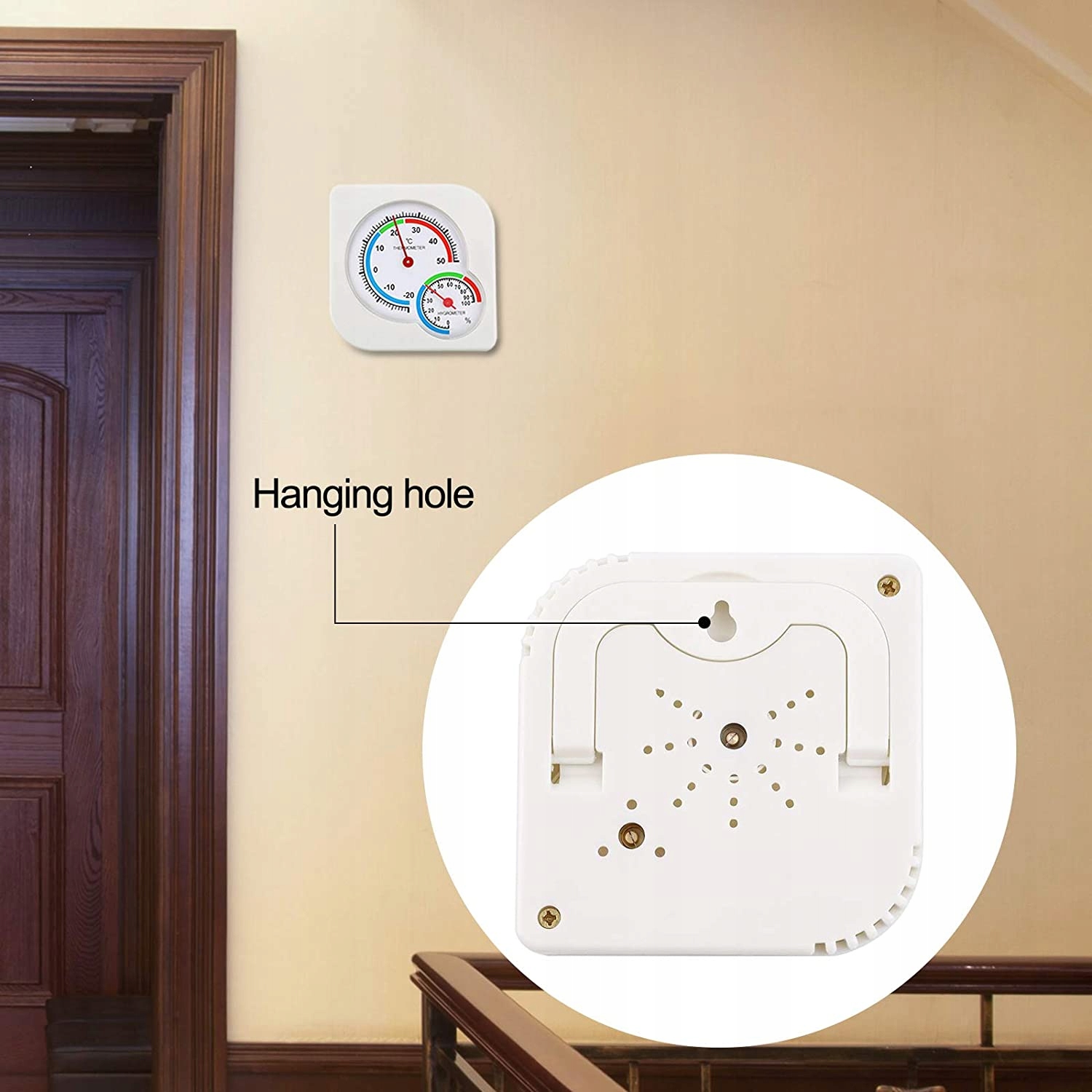 TERMOMETR HIGROMETR WILGOTNOŚCI POKOJOWY ANALOGOWY Marka Inna