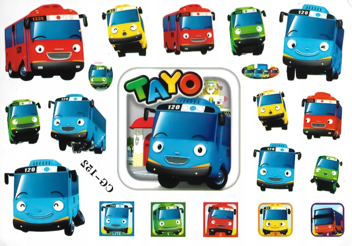 

Tatuaże dla dzieci autobusy Tayo