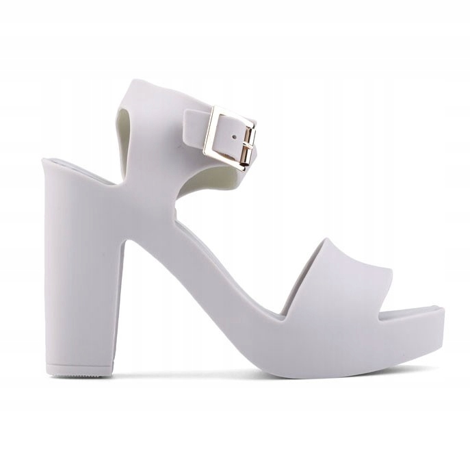 

Sandały damskie na słupku gumowe meliski szare