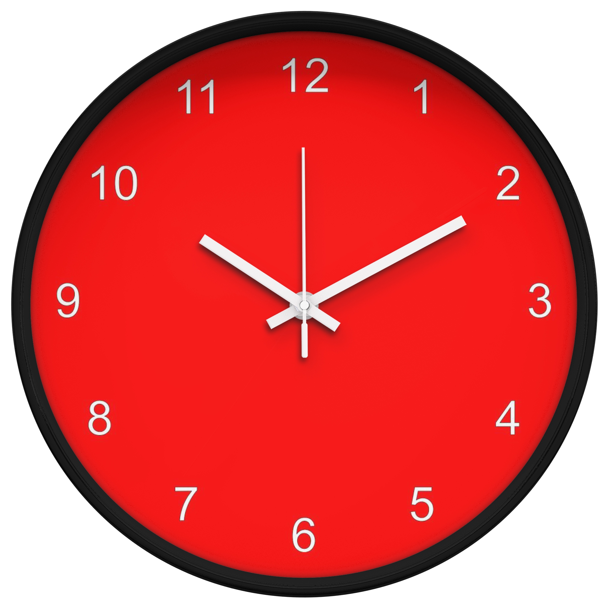 Nietykający nowoczesny zegar ścienny Czerwony EAN (GTIN) 5068652336484