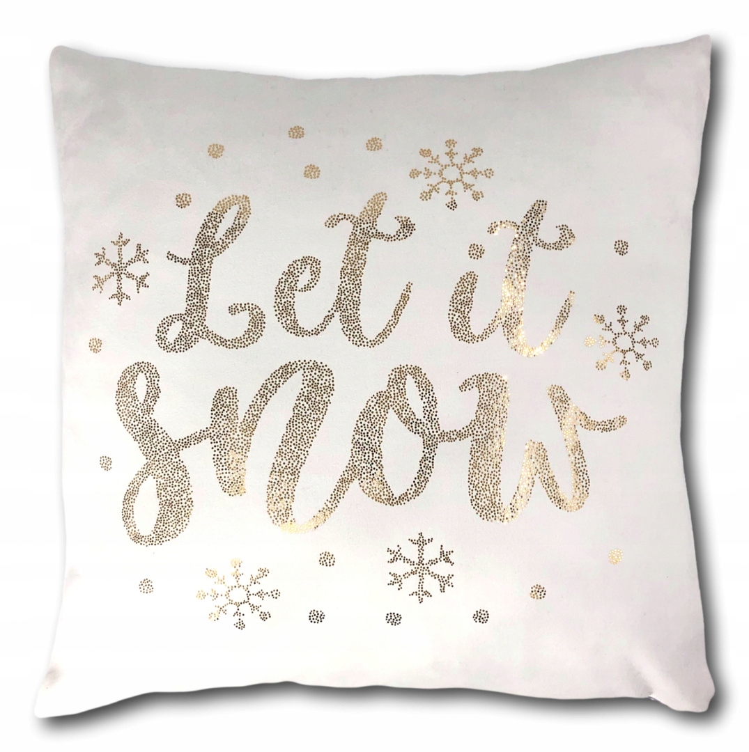 

Poszewka Biała Let It Snow Zamszopodobna