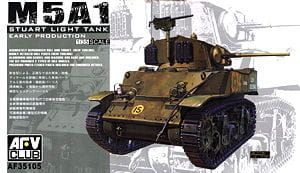 Lehký tank M5A1 Stuart Early Production 1:35 Afv Club 35105