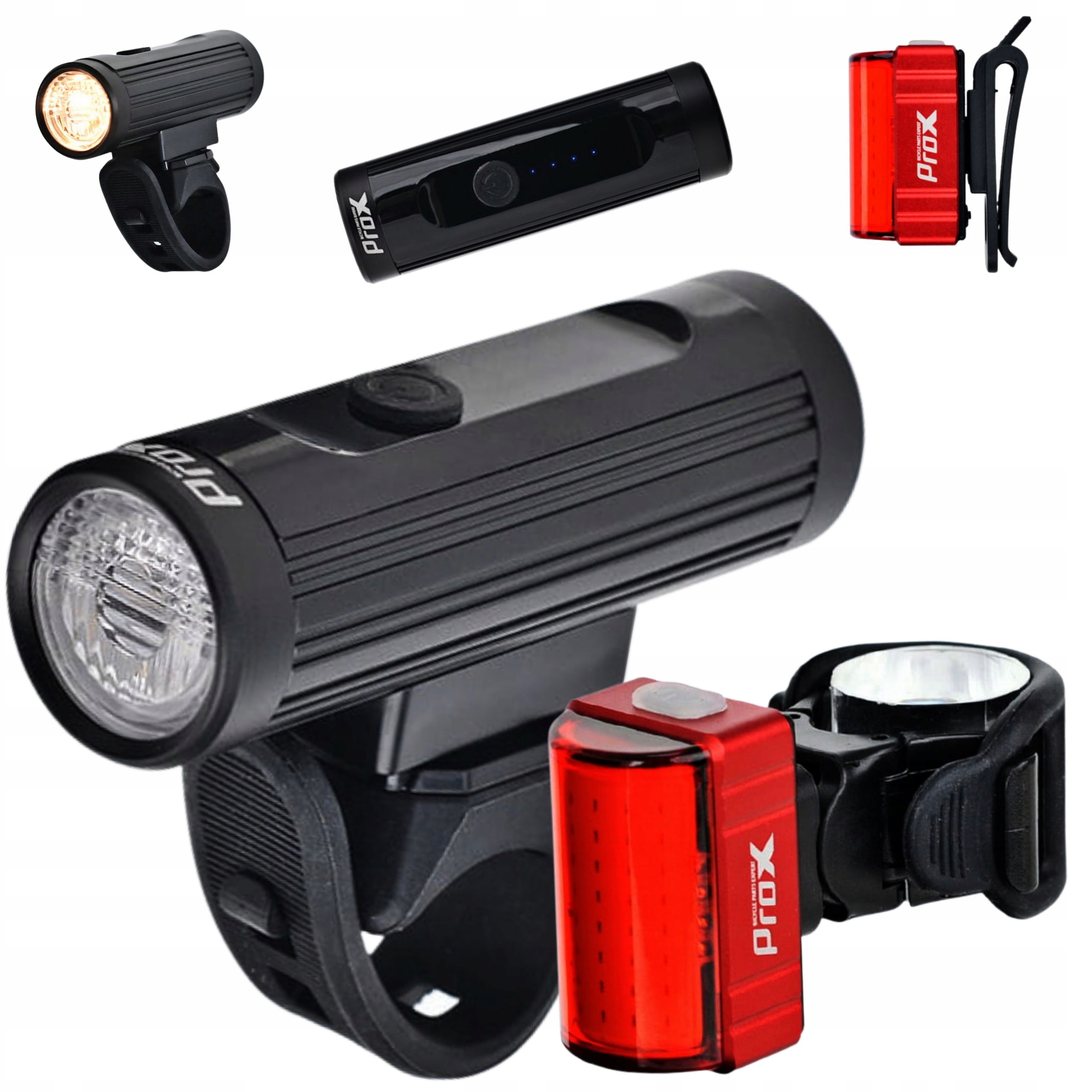 Sada světel na kolo Přední+Zadní 600 LM Usb Prox Hamal Set Zeta S 80 LM