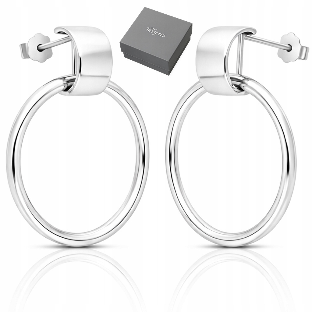 Stříbrné Náušnice 925 Závěsná kola Moderní šperky Elegantní bižuterie