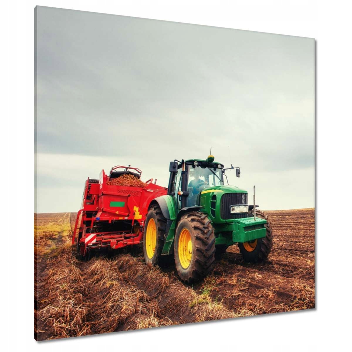 Obrazy 90x90 Traktor orka pole zemědělec