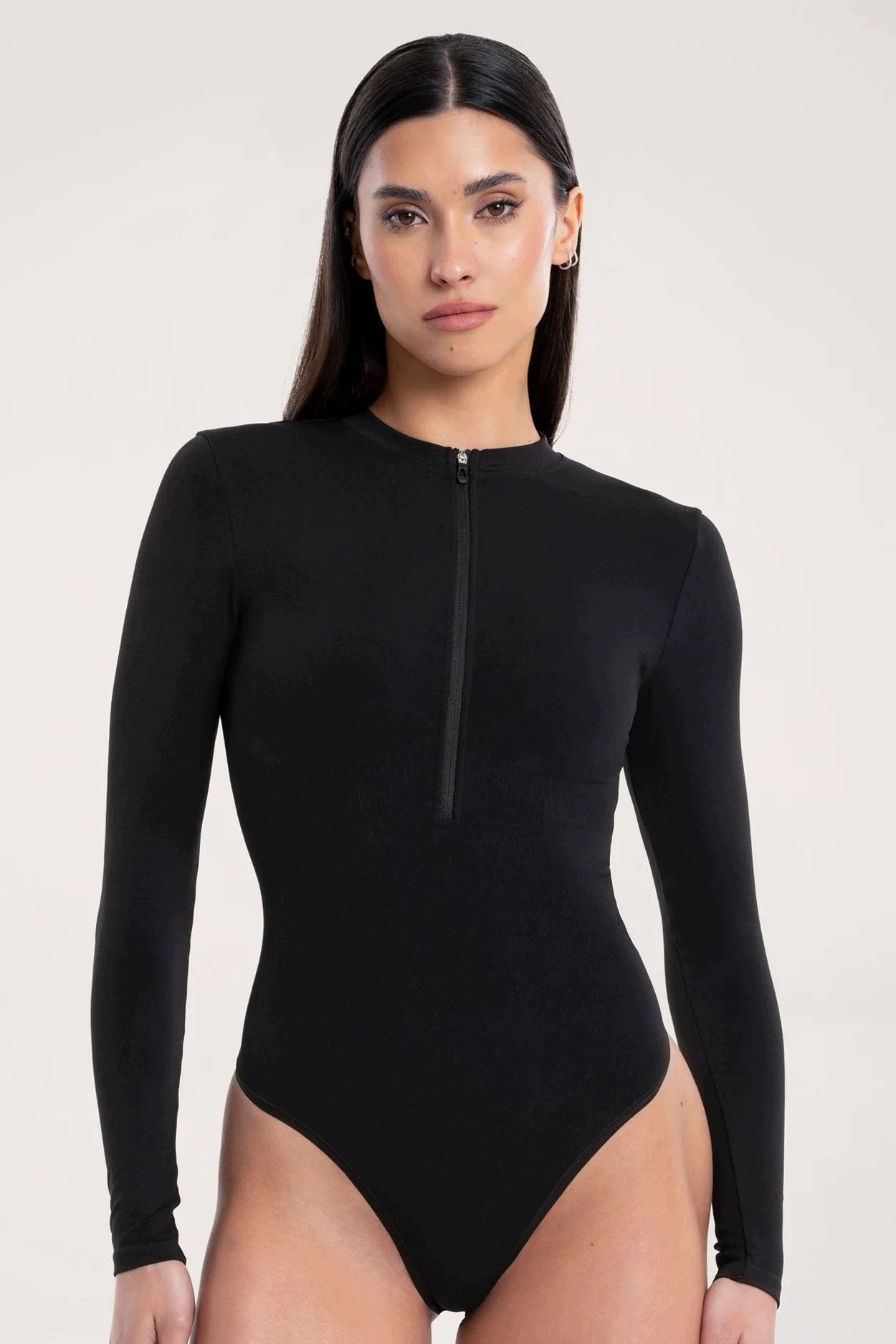 Gym Glamour Body s dlouhým rukávem touch black vel. Xs