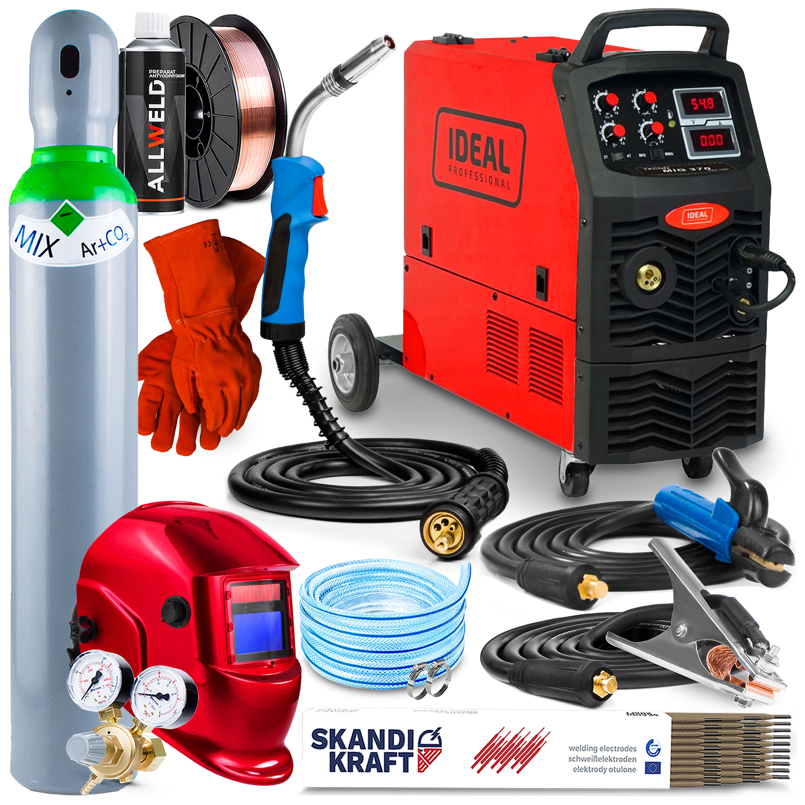 Svařovací Stroj Migomat Ideal Tecno Mig 370 4X4 Digital Mma Mag 400V 350A Alu