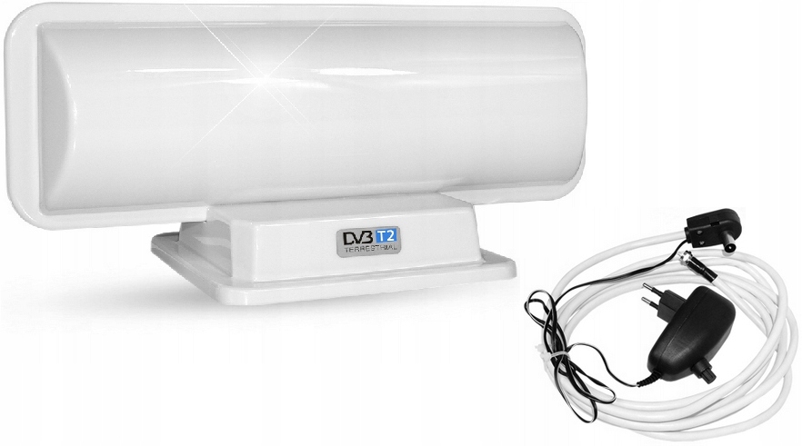 Nejvýkonnější Pokojová Tv Anténa DVB-T2 4K MUX8 Filtr Lte 45 dB Polsko MUX8