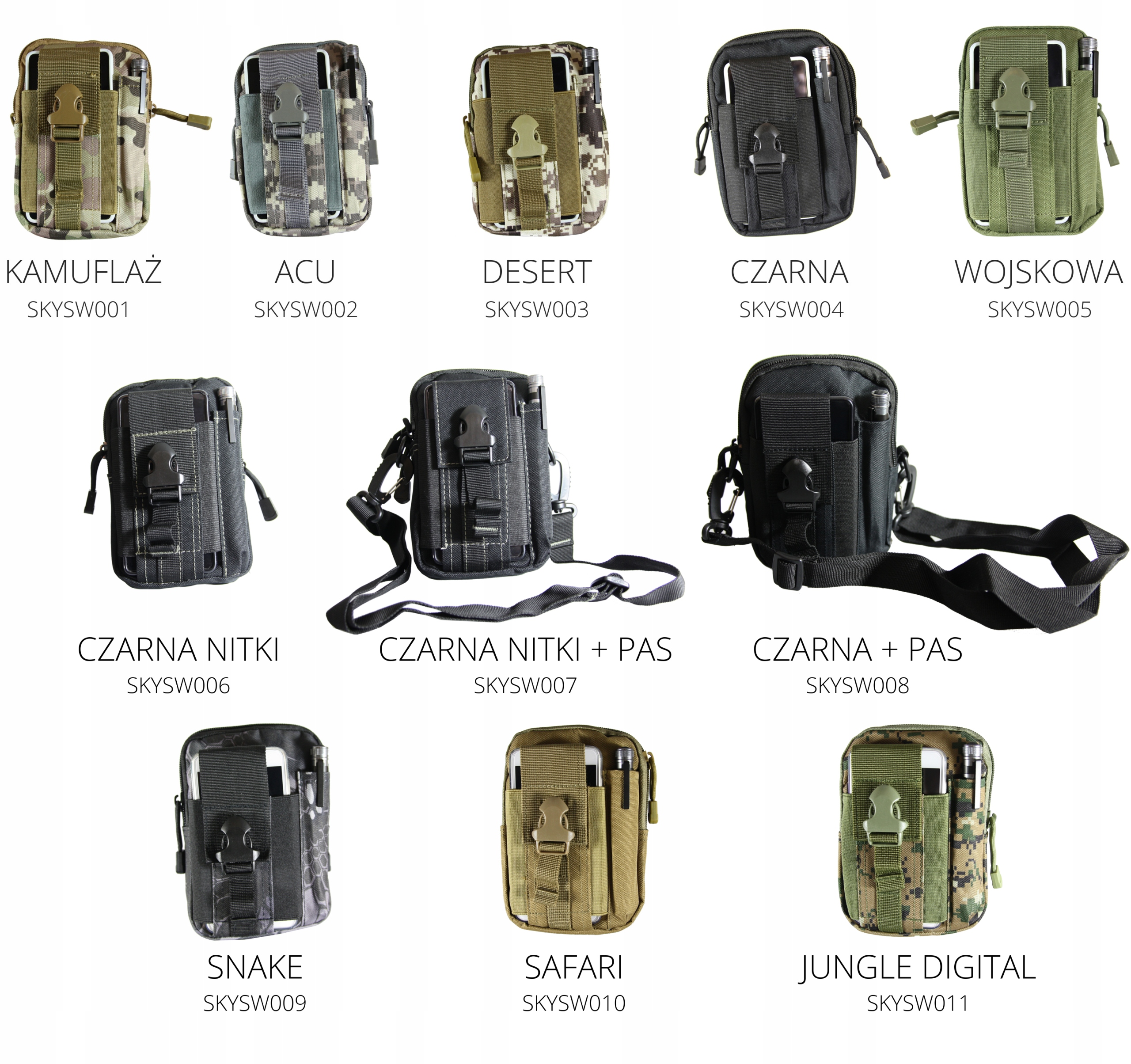 ORGANIZER SASZETKA NERKA WOJSKOWA BIODRÓWKA NA PAS Kod producenta SKYSW004A
