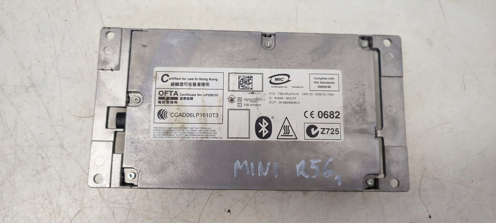 Moduł bluetoth MINI COOPER (R56) 68296346 1.6L gasoline 2010