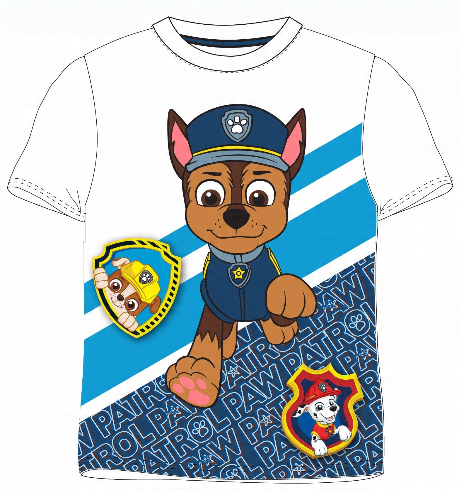 

T-shirt Bluzka licencja Psi Patrol paski - 116