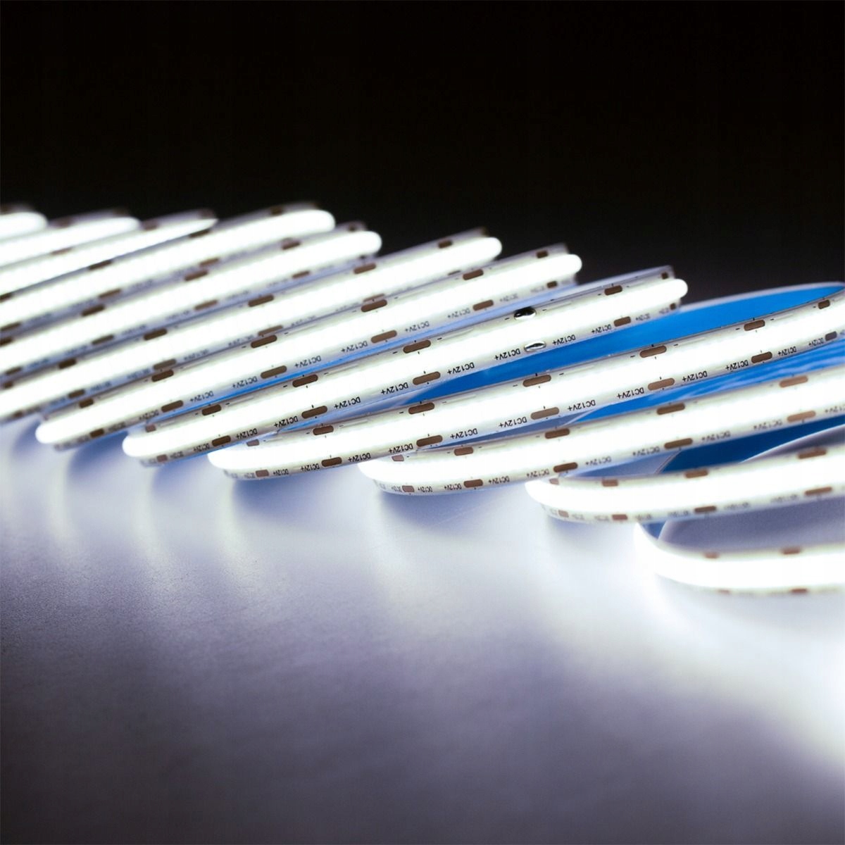 Taśma LED COB 24V 9W/m JEDNOLITA ZIMNA ROLKA 5m CW Moc 9 W