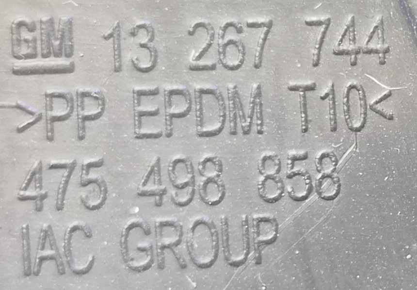 grid of a bumper left OPEL MERIVA B 13267744