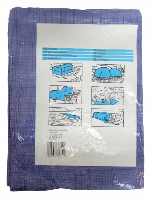 Plandeka 12m x 20m niebieska