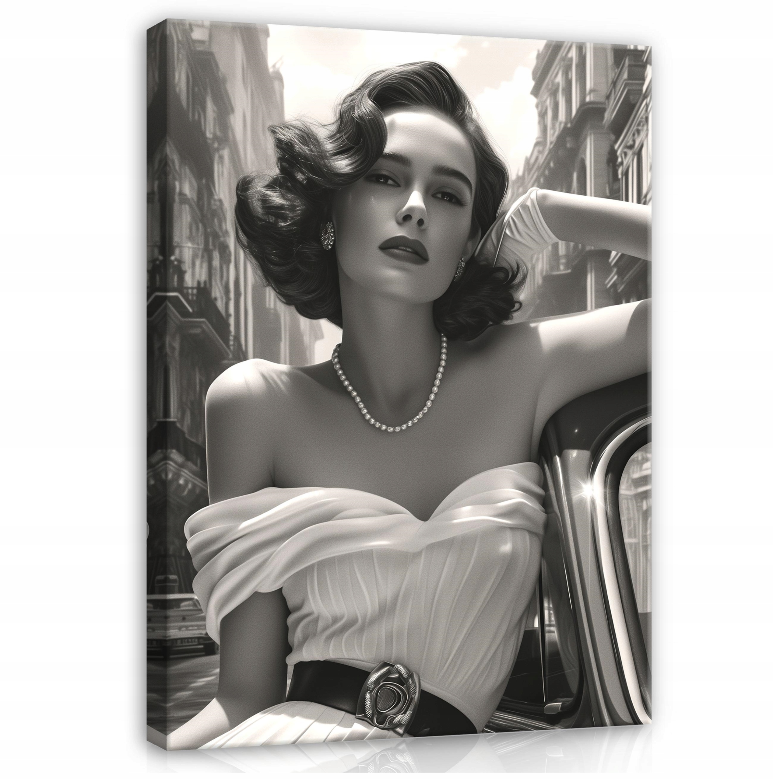 Obraz Žena Černobílá Na Plátně Stěna Do Ložnice Obývacího Pokoje 120x80