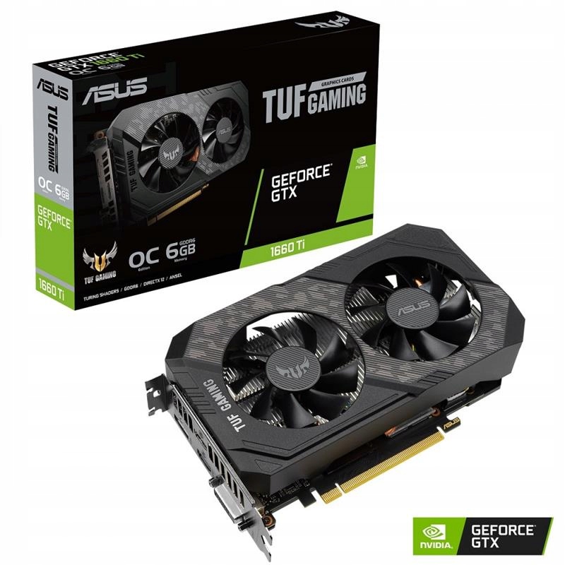 Karta graficzna Asus Tuf Gaming GeForce Gtx 1660 Ti Oc 6GB GDDR6 Evo