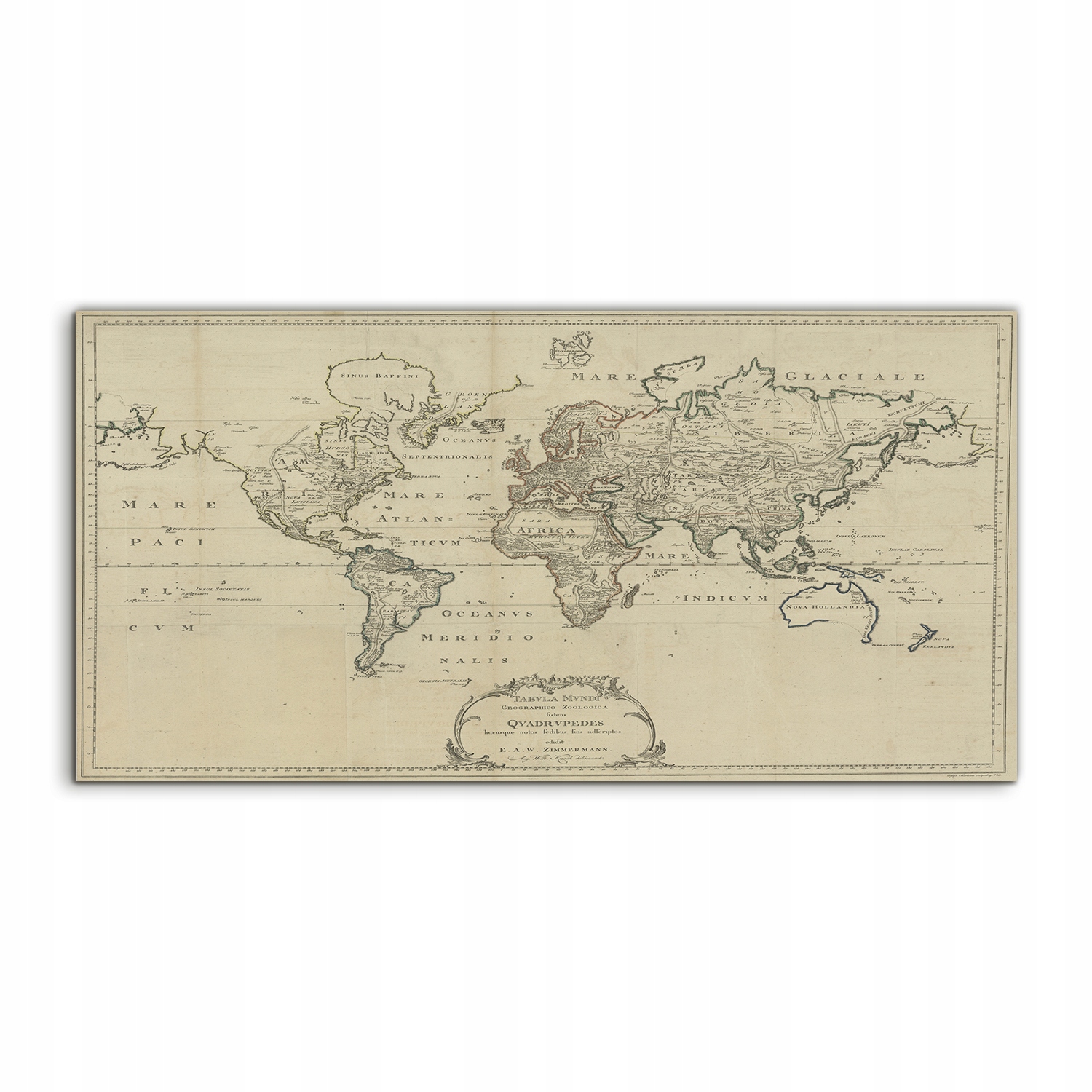 

Fotoobraz 140x70 wiszący Mapa Zimmermann Vintage