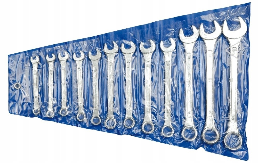 Klucze płasko-oczkowe 6-22mm, kpl.12 szt. etui