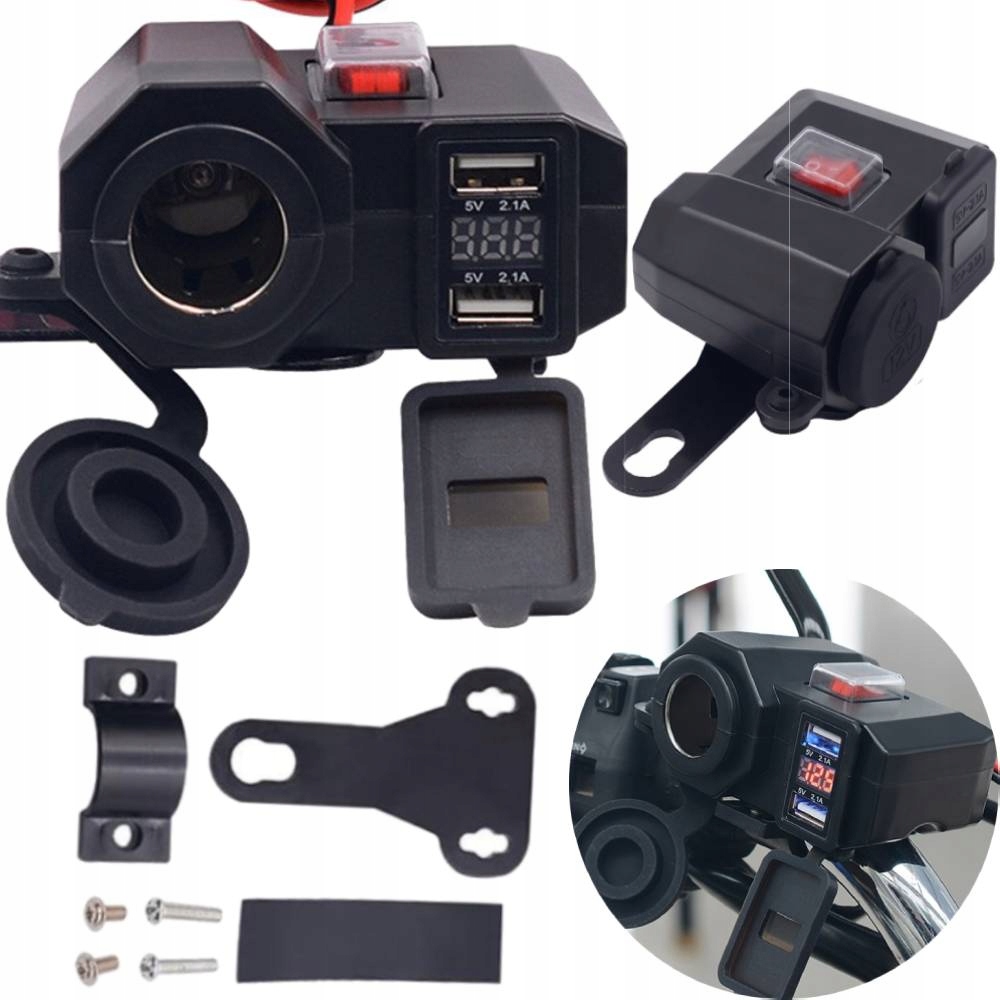 Gniazdo zapalniczki motor skuter ładowarka 12V