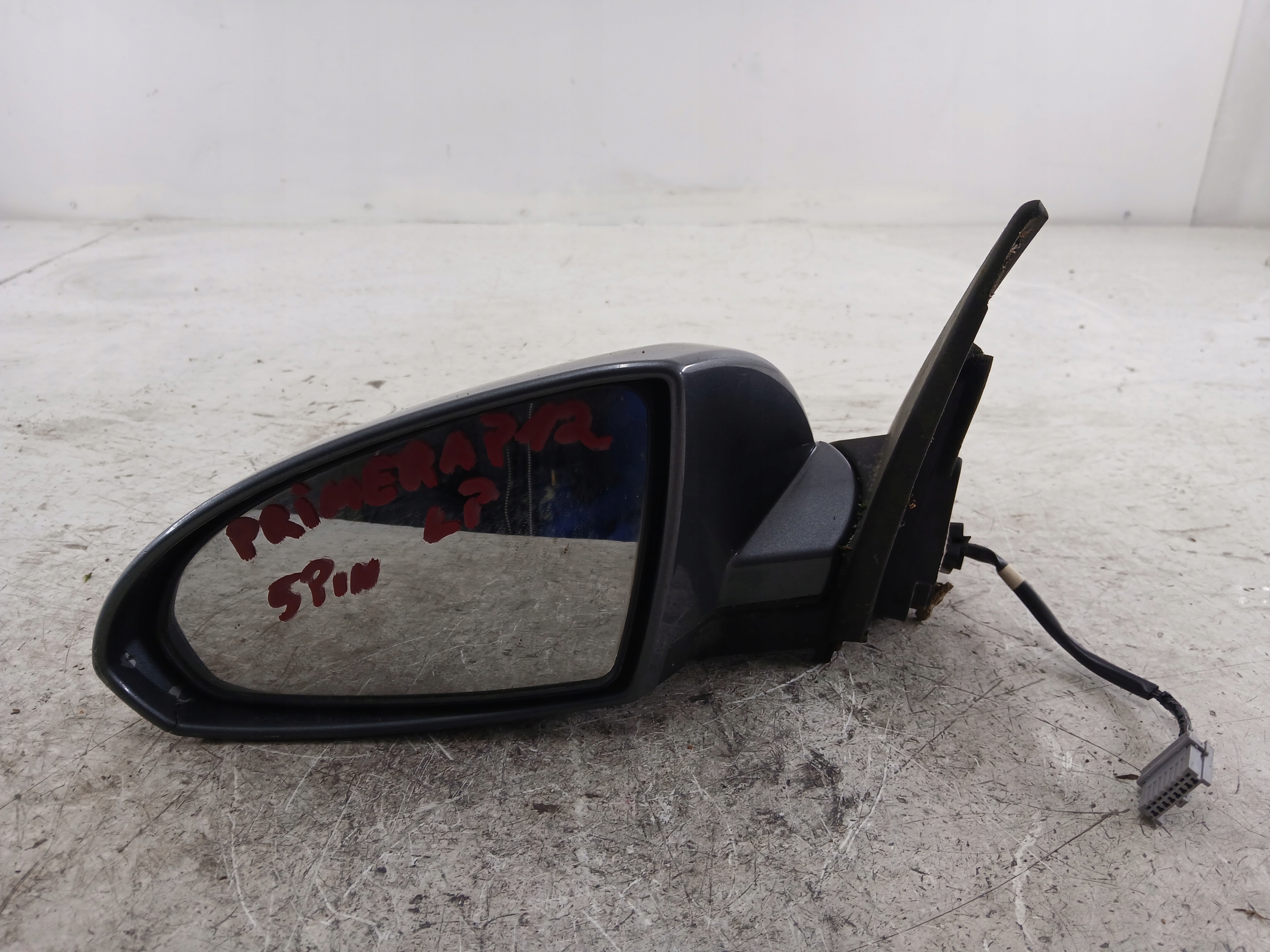 NISSAN PRIMERA P12 mirror left 5 PIN silver