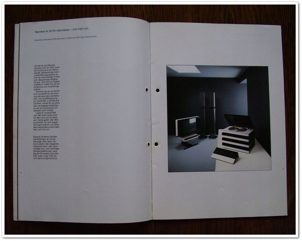 Bang & Olufsen 80's Katalog Beolink Beosystem Tytuł Beolink 1000 Beosystem 5500 Beocenter 9000