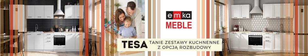 Zestaw mebli kuchennych TESA z blatem 200 cm biały - Tania kuchnia EAN (GTIN) 5907587538153