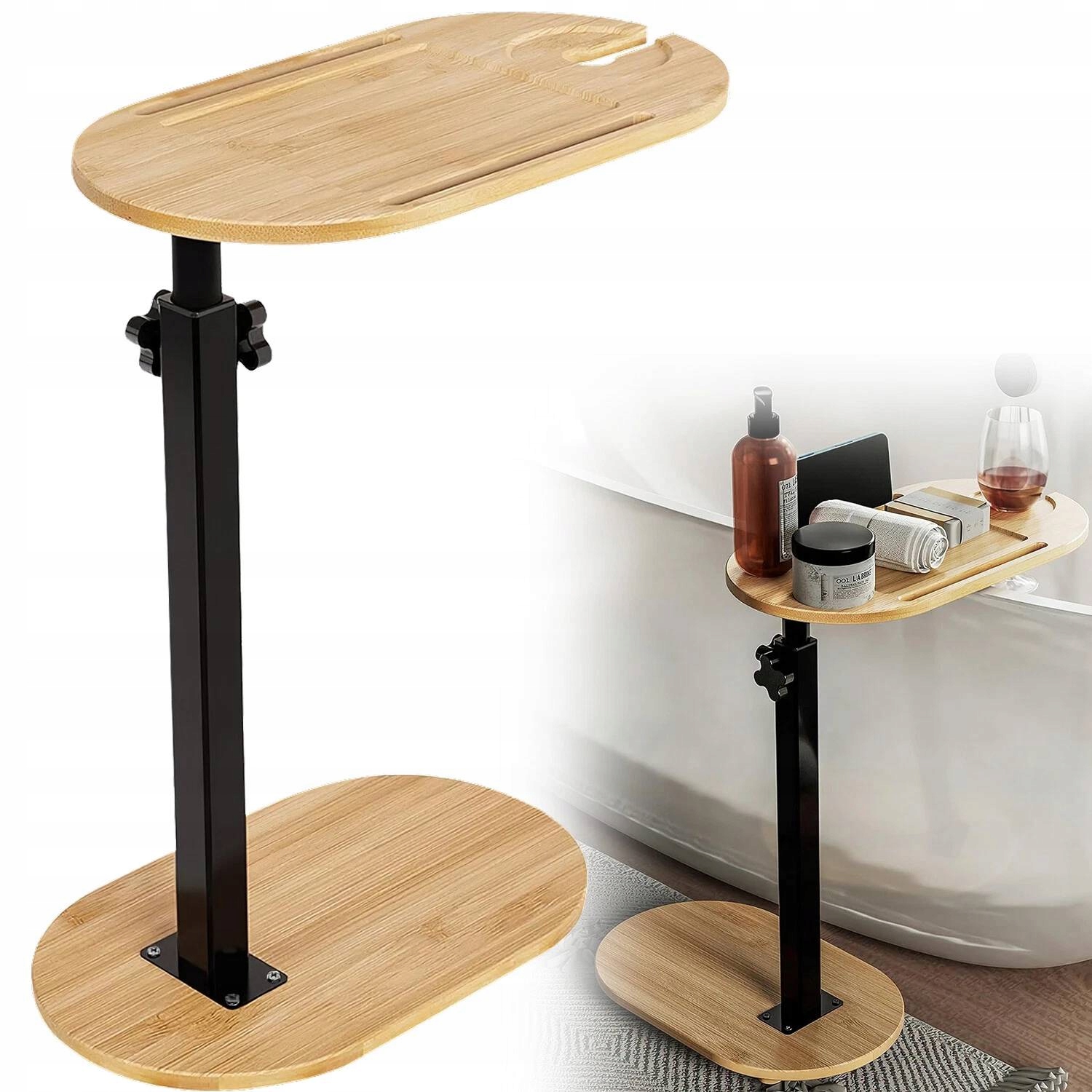 Nastavitelný Stolek Do Vany Do Obývacího Pokoje S Bambusovou Deskou, Protiskluzový