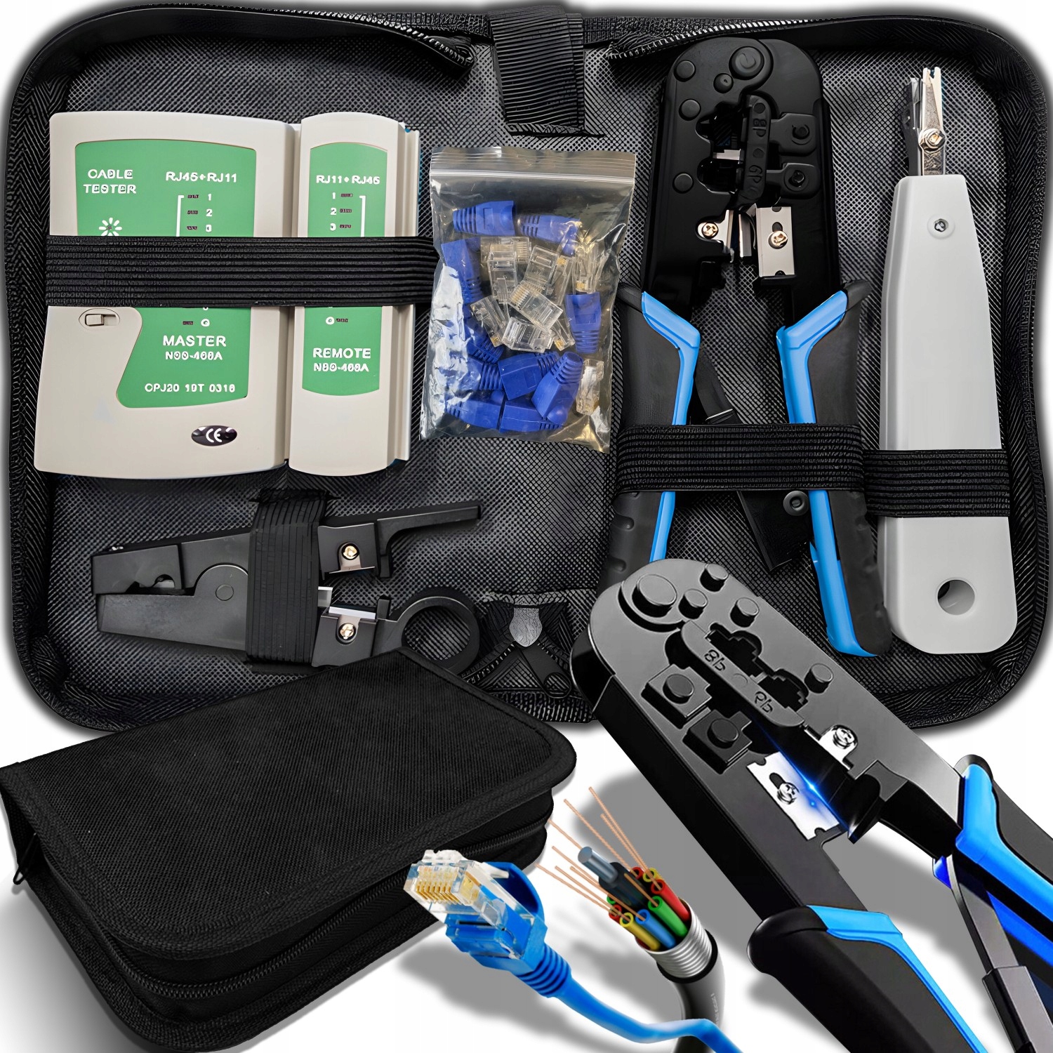 Zestaw narzędzi sieciowych Retoo 5904094229581 biały