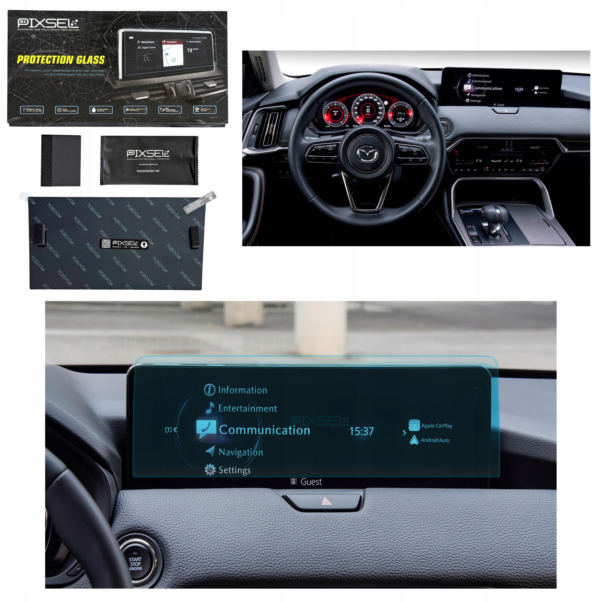 Antyodciskowe Matowe Szkło Ochronne Mazda CX-60-14.9“ 2022-na monitor