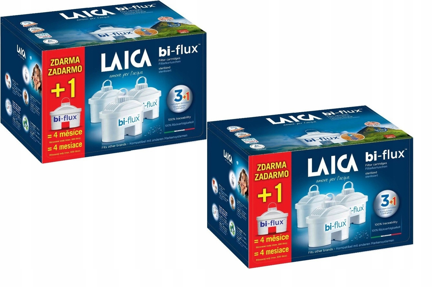 

Wkład filtrujący do wody Laica bi-flux F4S 8 szt.