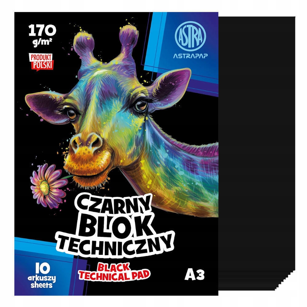 

Blok techniczny A3 czarny 10 kart 170g/m2 Astra