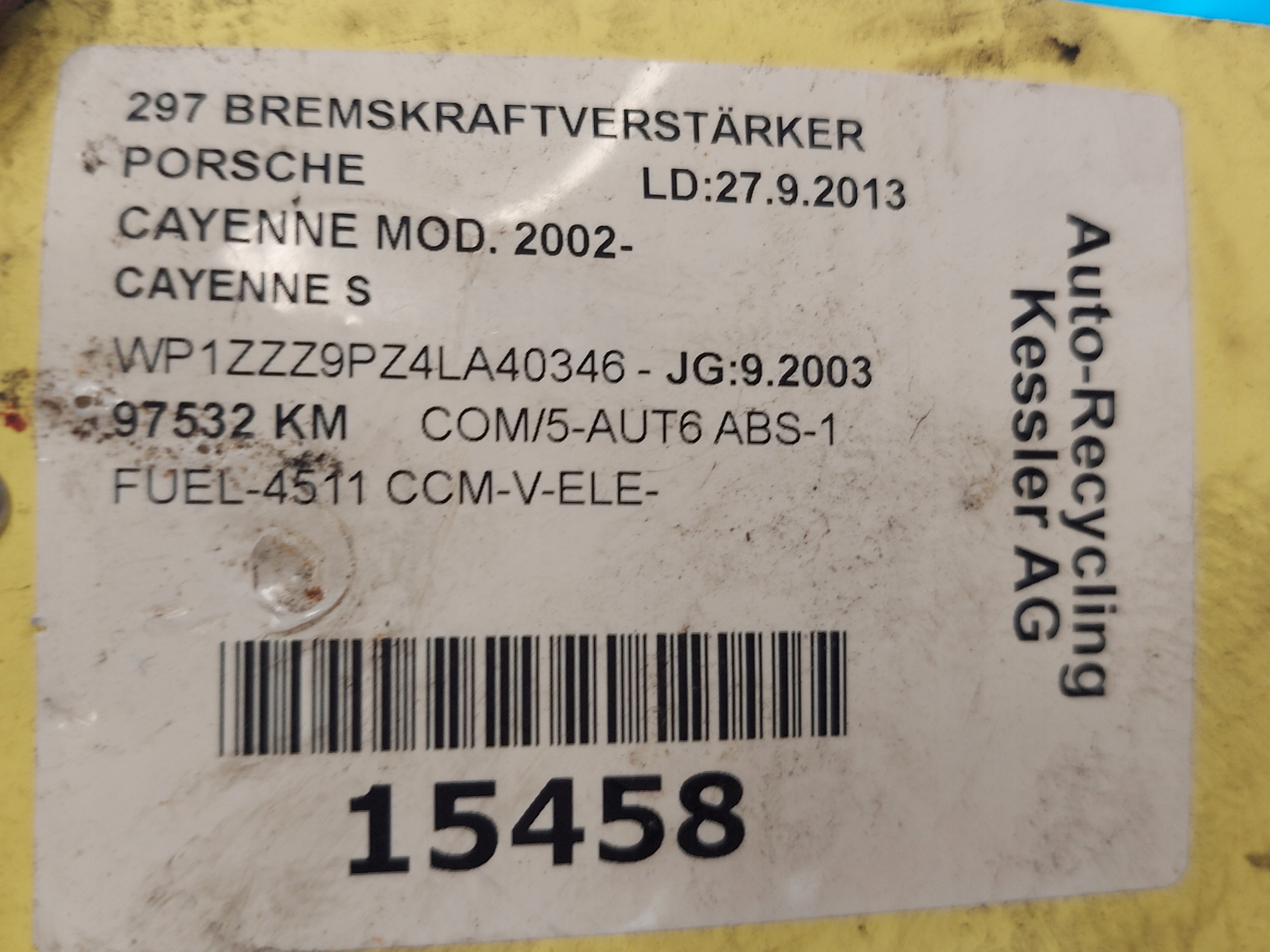 servo Pompa PORSCHE CAYENNE 2003R 7L5612101 4.5V8