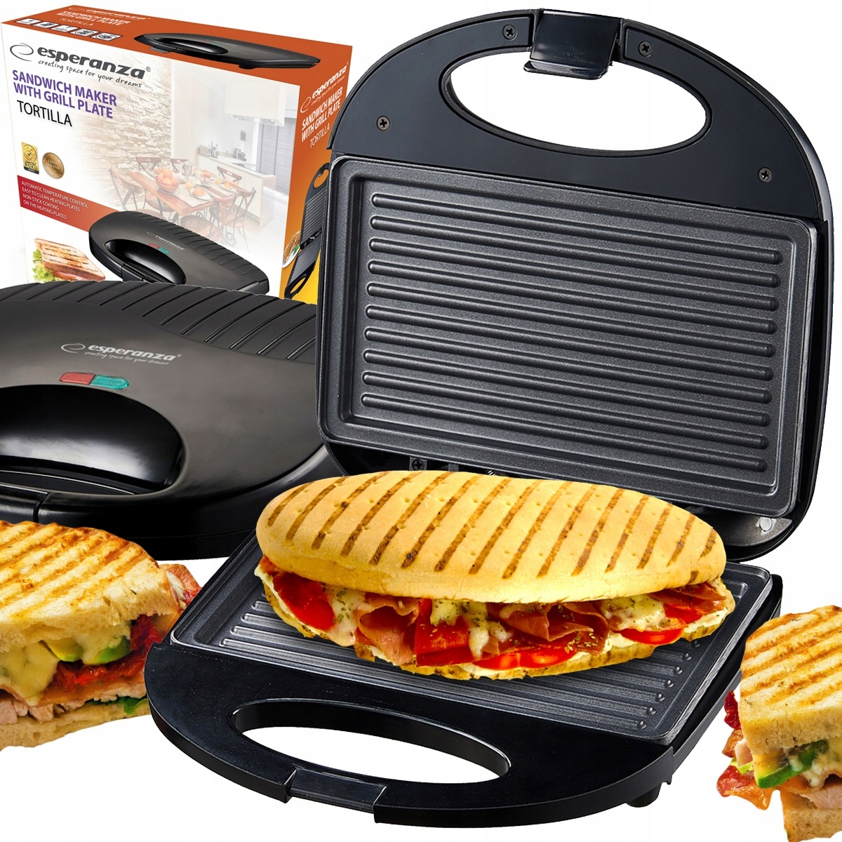 ESPERANZA OPIEKACZ DO TOSTÓW KANAPEK TORTILLA MOC