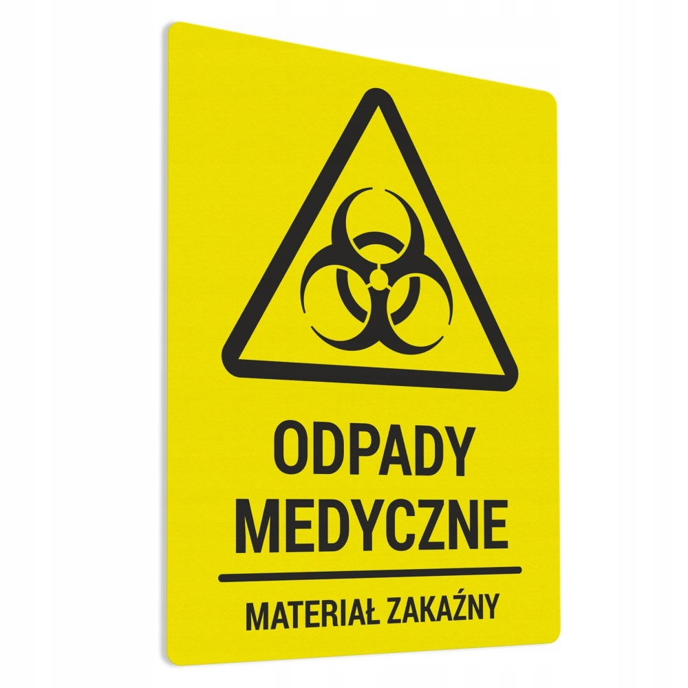 

Odpady Medyczne, Materiał Zakaźny naklejka 15x20