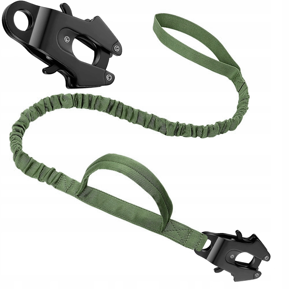 Levně Vodítko S Amortizací Pro Psa Taktické Vojenské Silná Karabina 155cm