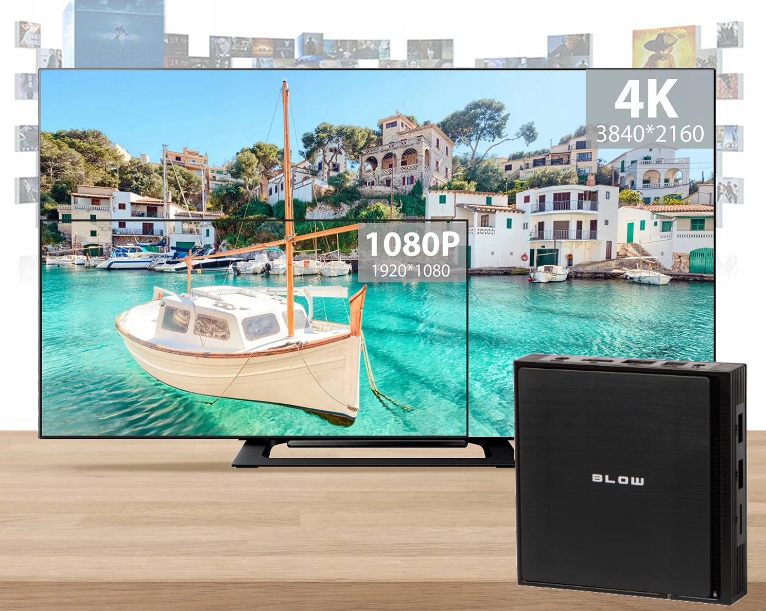 SMART BOX TV ODTWARZACZ MULTIMEDIALNY 4K ANDROID 11 WIFI CHROMECAST IPTV Złącze HDMI tak