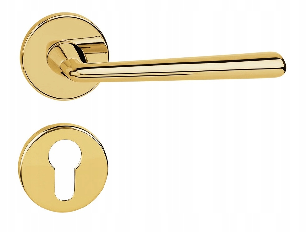 kľučka na dvere komplet rozety štítková vložka Miriam okrúhla zlatá talianska