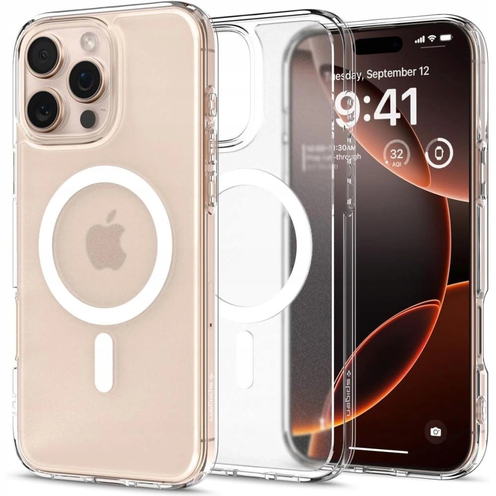 Etui Spigen Ultra Hybrid Mag z MagSafe na iPhone 16 Pro przezroczyste