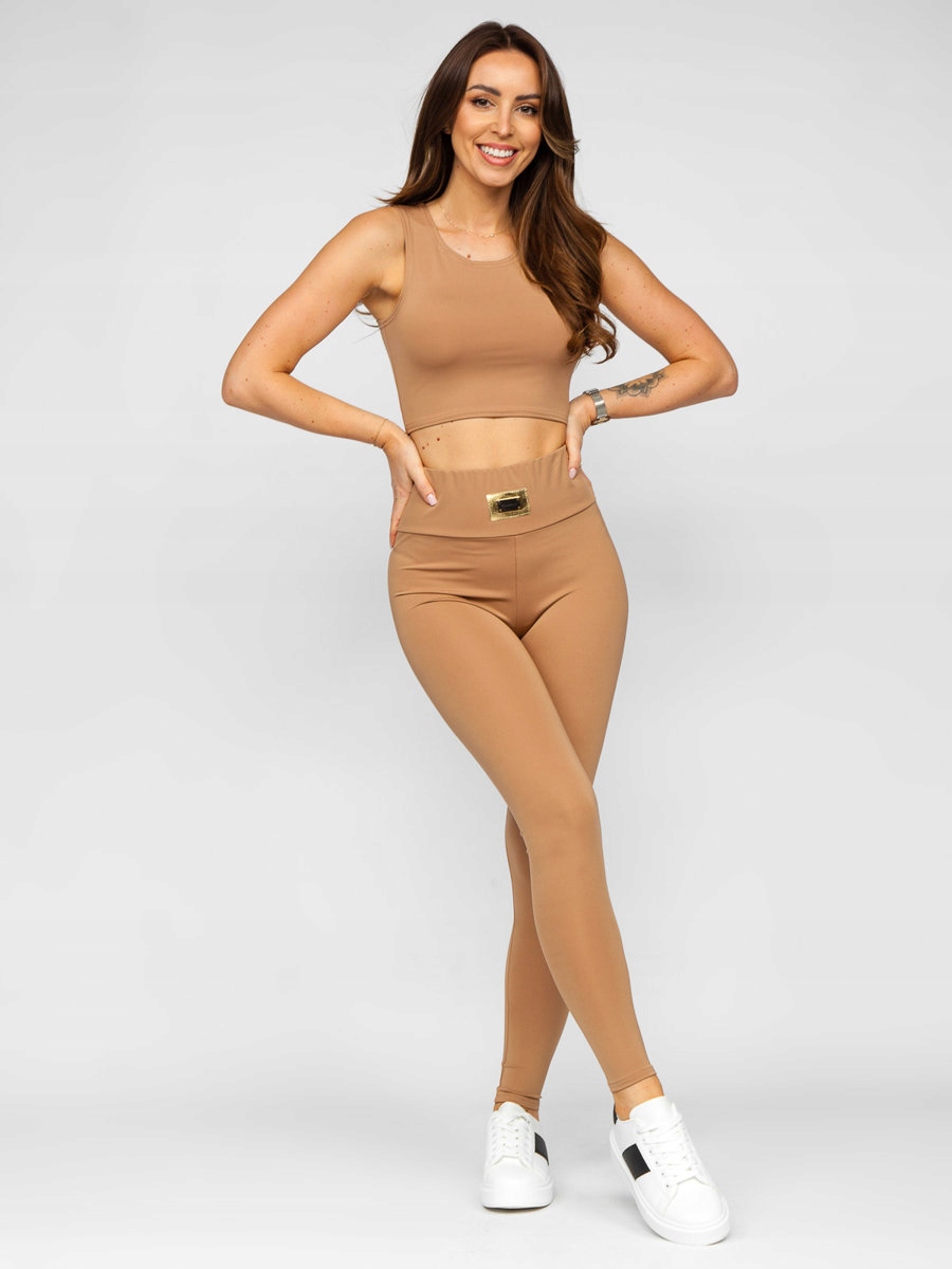 Béžový sportovní tepláková souprava teplákový komplet Denley 022A1_S/M