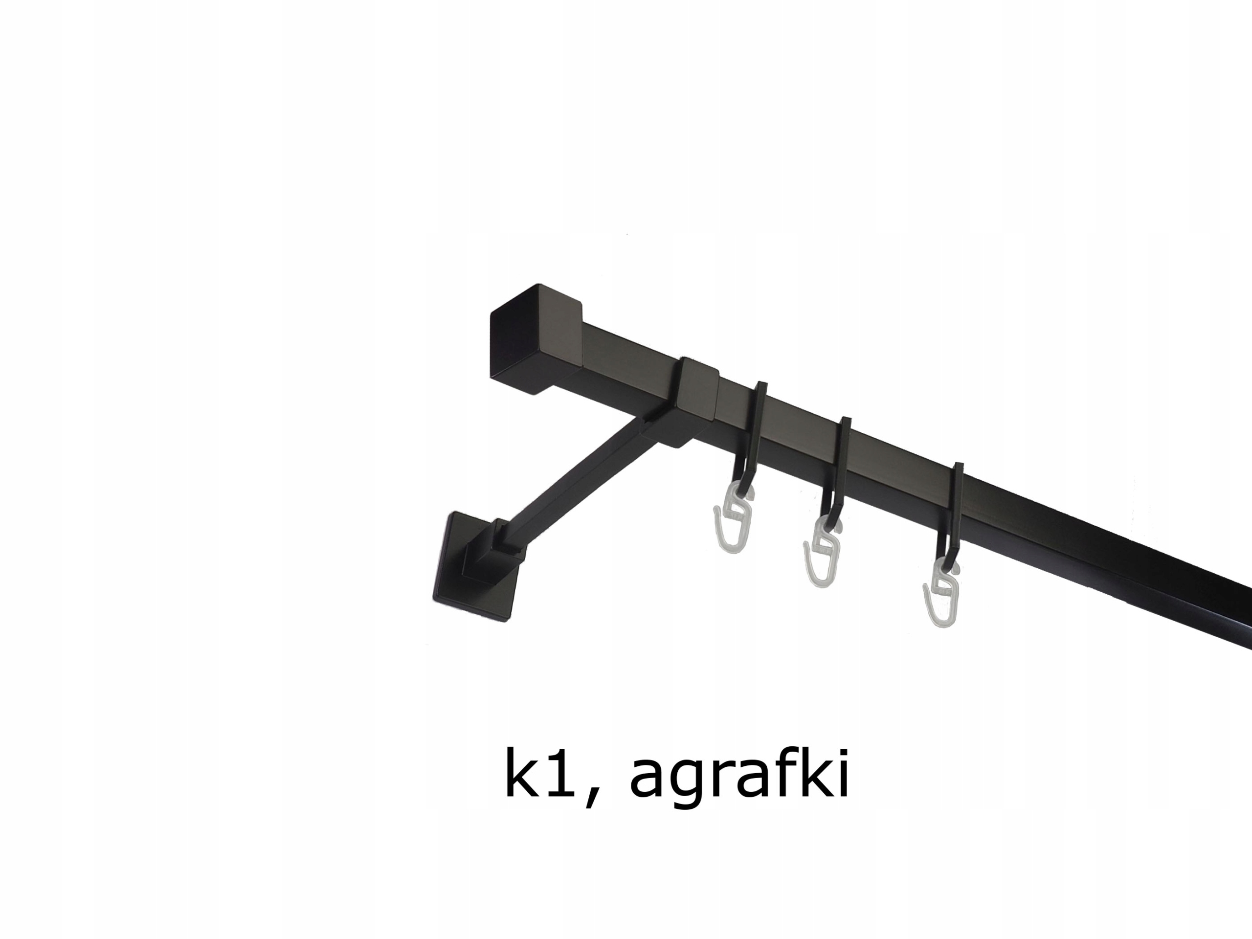 KARNISZ METALOWY KWADRO POJEDYNCZY 200 cm Kod producenta www_fajnydom_net