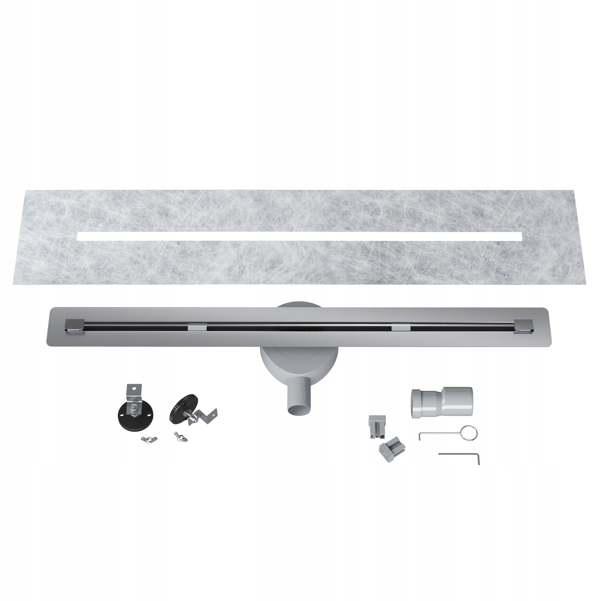 Lineárny Odtok Pod Dlažbu 80 cm Oceľ Sifón Sprchová Vanička Luno Inox